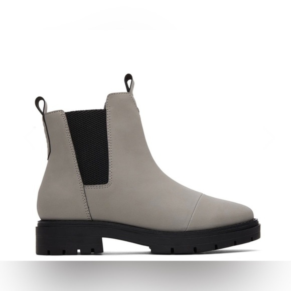 TOMS SKYLAR cement gray lug rugged sole combat chelsea BOOTd size 9.5 brand new - Picture 5 of 6